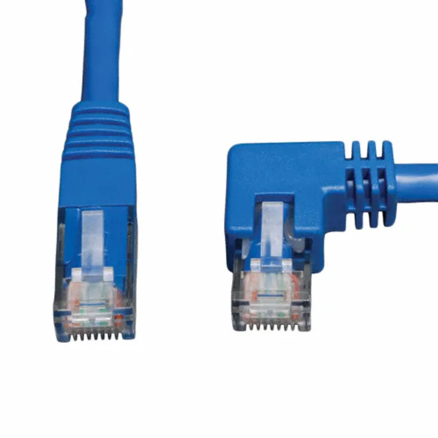 Cat6 Patch Lead 1mtr Blue -Down Angle Plug
