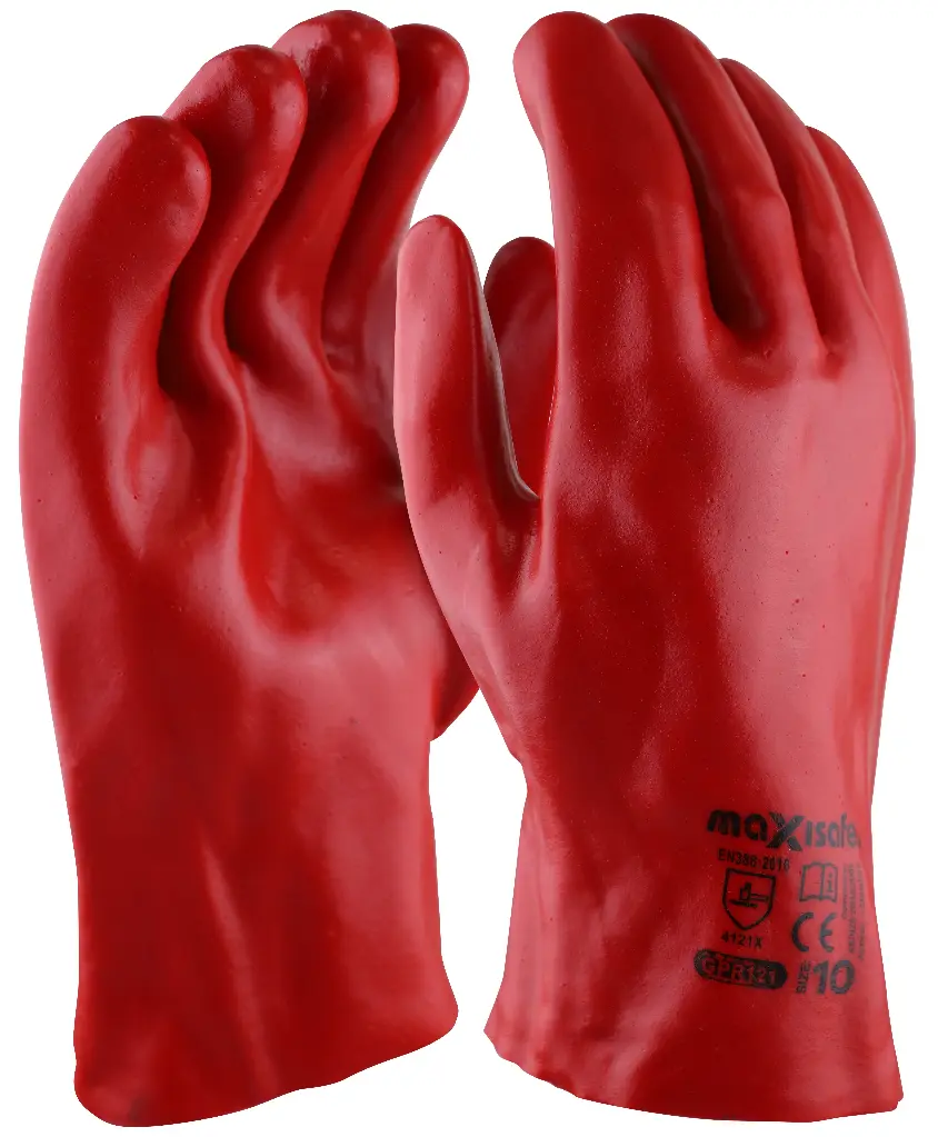 Red PVC Gauntlet - 27cm