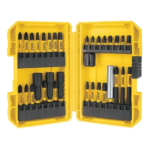 ThunderMax Impact Driver Bit Set 33 Piece incl Mag Boost in Plastic Case