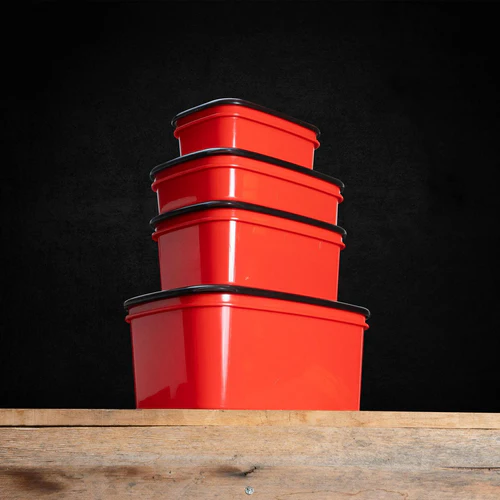[RX11L160RD] 4pck Assorted Reusable Crib Containers (Red)