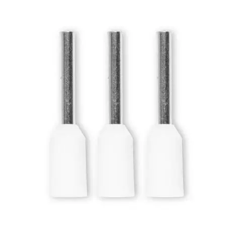 [A00552] ENDSLEEVE INSULATED BOOTLACE FERRULE  (0.5mm, 8mm, White)