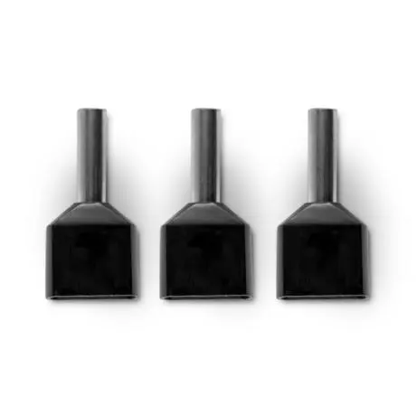 [AT1552] TWIN ENDSLEEVE INSULATED BOOTLACE FERRULE (Black, 1.5mm)