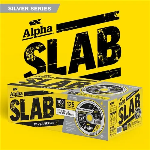Alpha SLAB | Cutting Disc 125x1.0mm Silver Series x100 Pack