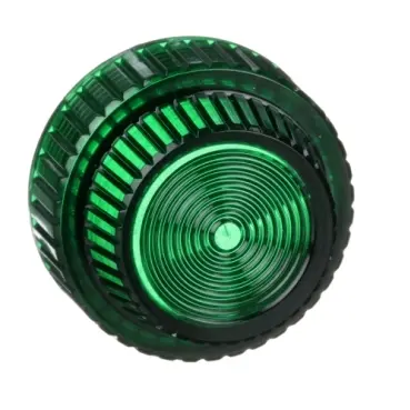 Lens, Harmony 9001K, Harmony 9001SK, polycarbonate, fresnel, green, grooved lens, 30mm, for pilot light