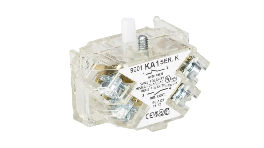 Schneider Electric Harmony 9001K Series Contact Block, 250V, 1CO