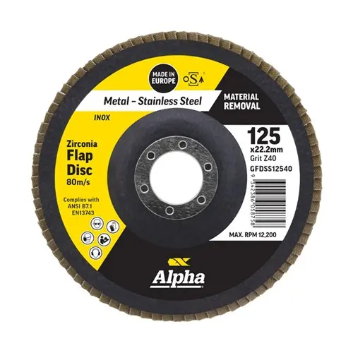 Flap Disc Zirconia Alpha Bulk