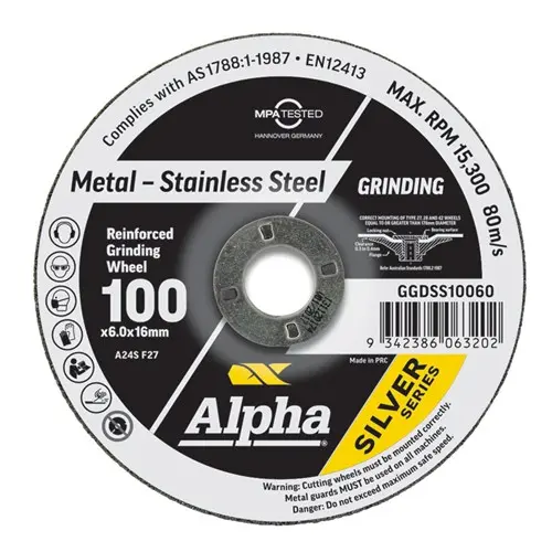 Grinding Disc 6mm Stainless Silver Series