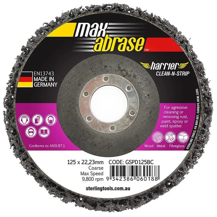 Clean & Strip Disc 125mm Black coarse XTRA Bulk