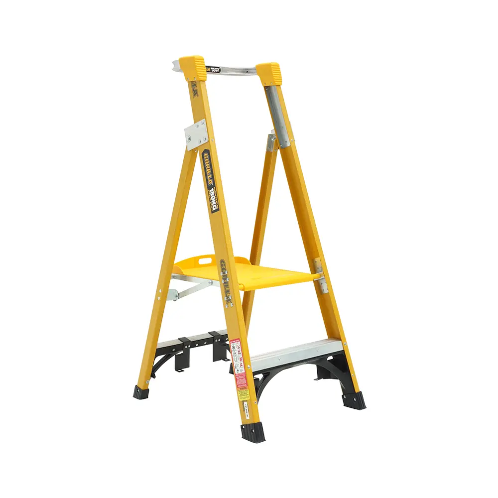 [FPL002-HD] HEAVY DUTY FIBREGLASS PLATFORM LADDERS 180kg (2ft)