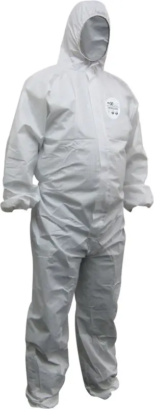 [COC621-S] Chemguard White SMS Type 5/6 Coveralls (SMALL)