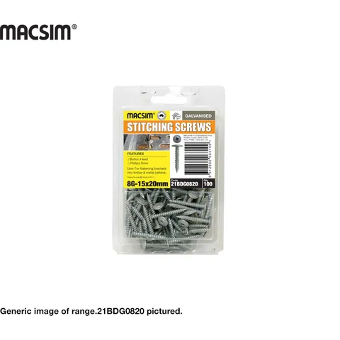 [21BDG0820] BUTTON STITCHING SCREW GAL (20mm, 100)