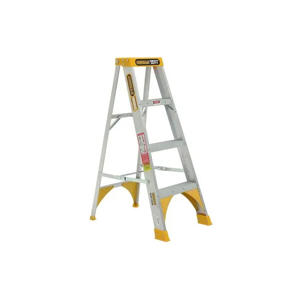 [M004-HD] Heavy Duty Aluminium Single Sided Ladders 180KG Rated (1.2mtr)