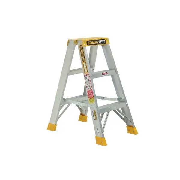 [SM003-HD] Gorilla 1.8m 180kg Heavy Duty Double Sided Aluminium Ladder (0.9m 3ft)