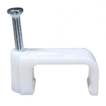 [CLIP18F] Cable Clip White Plastic For 6mm T&E