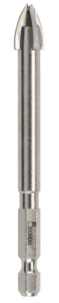 [2552-6.00] 6.00mm 4 Cutter Glass and Tile Drill Hex Shank