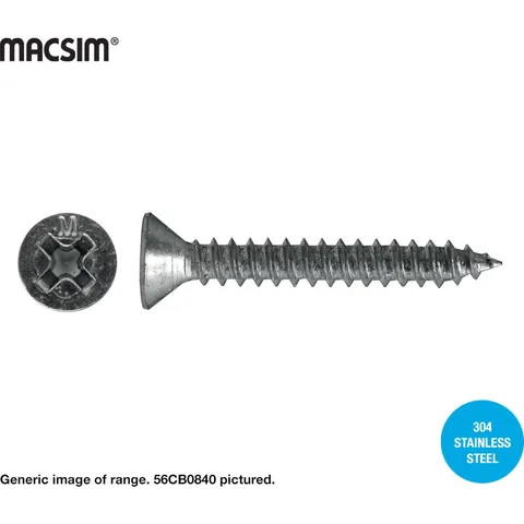 Stainless Steel CSK 8G x 1/2" Screws Pack of 200