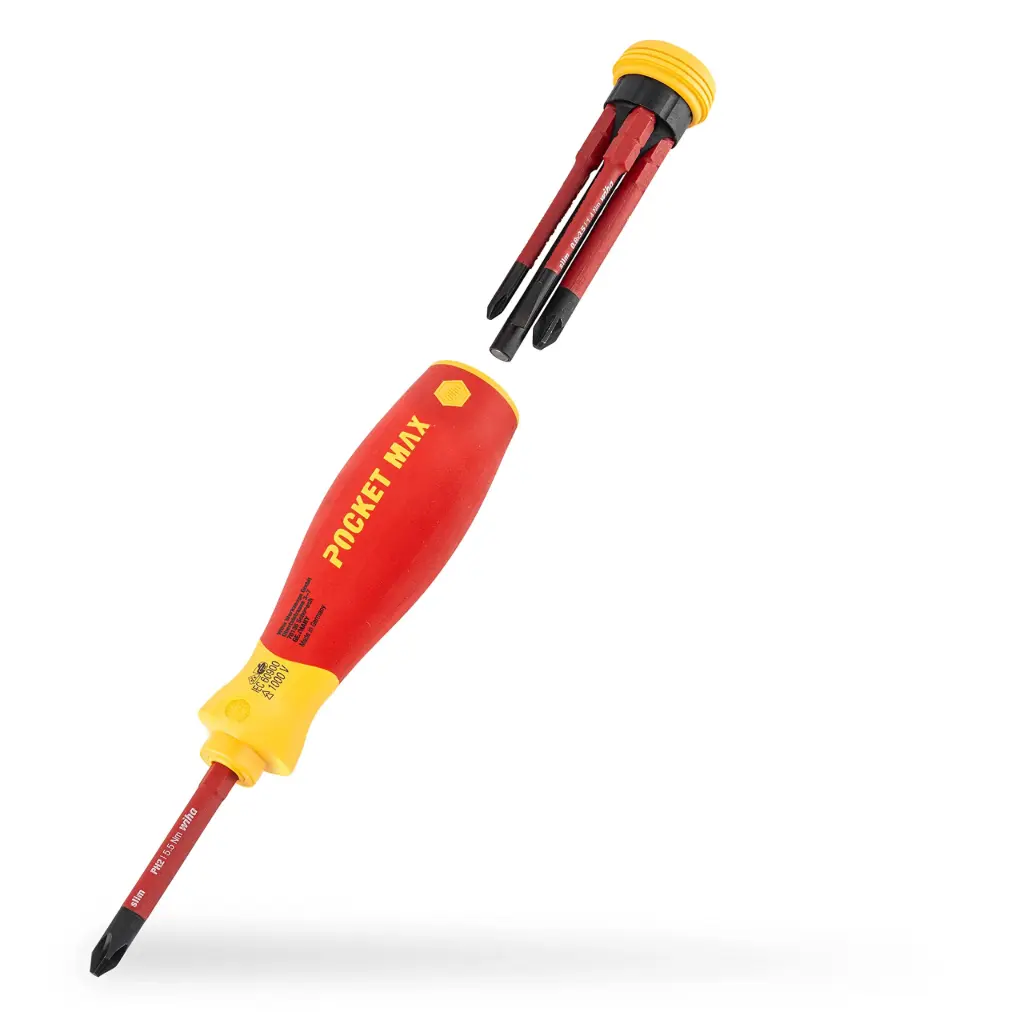 Wiha Pocketmax Screwdriver with 4 Slimbit Magazine