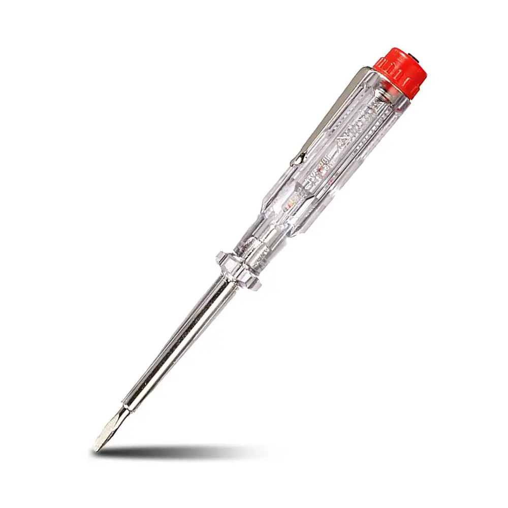[WH-32201] VOLTAGE TESTER 220-250 VOLTS, SLOTTED, TRANSPARENT, WITH  PUSH-ON CLIP