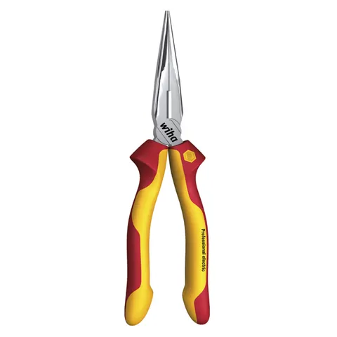 200MM NEEDLE NOSE PLIERS, PROFESSIONAL ELECTRICIANS, STRAIGHT, VDE 1000V INSULATED