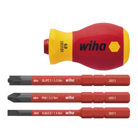 [WH-41230] SCREWDRIVER WITH BIT HOLDER SET, SLIMVARIO, VDE 1000V INSULATED