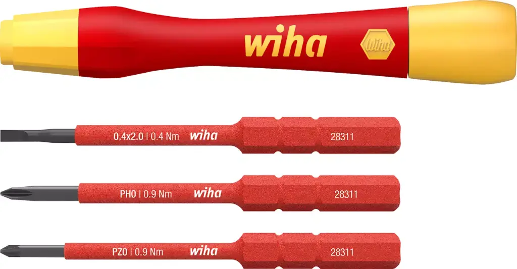 4 PIECE FINE SCREWDRIVER SET, PICOFINISH SLIMVARIO WITH  SLIMBITS, VDE 1000V INSULATED