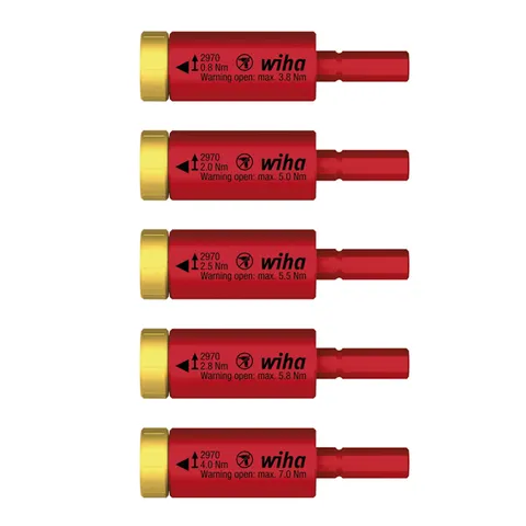 [WH-41479] 5 PIECE EASYTORQUE ADAPTER SET, FOR SLIMBITS AND SLIMVARIO HOLDER, VDE 1000V INSULATED