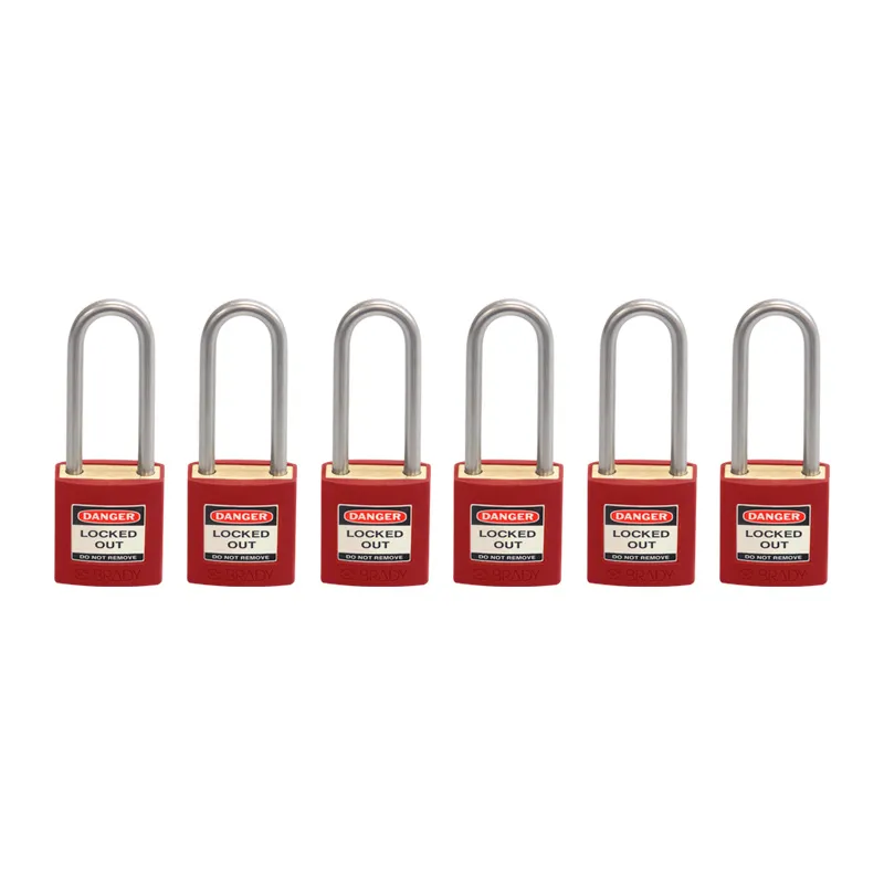 [BR879816] BRASS SAFETY LOCK / BRASS PADLOCK 50MM / SHKL KA RED / PK 6