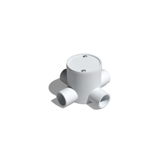 [JBR20/1GR] PVC CONDUIT JUNCTION BOXES (20mm, 1, Straight, Shallow)