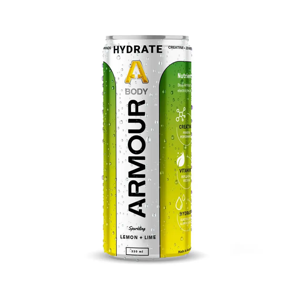 HYDRATE+ ZERO SUGAR CANS - LEMON + LIME 330ML