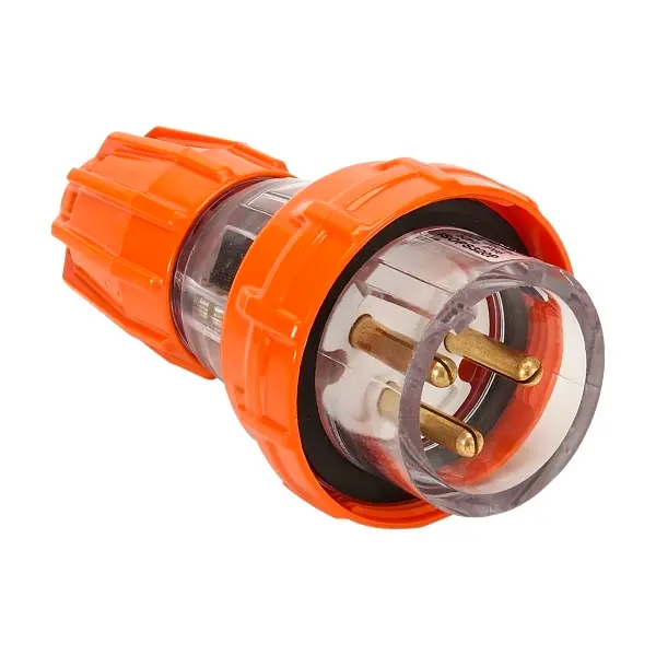 [ISOPS320P] NHP ISO PLUG ROUND PIN  (3, 20, Orange, Straight)