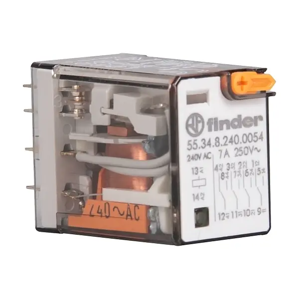 [55340054240VAC] MINIATURE GP RELAY 7A 4CO 240VAC COIL W/PB+LED+MI