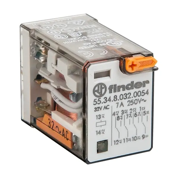 [5534005424VAC] MINIATURE GP RELAY 7A 4CO 24VAC COIL W/PB+LED+MI