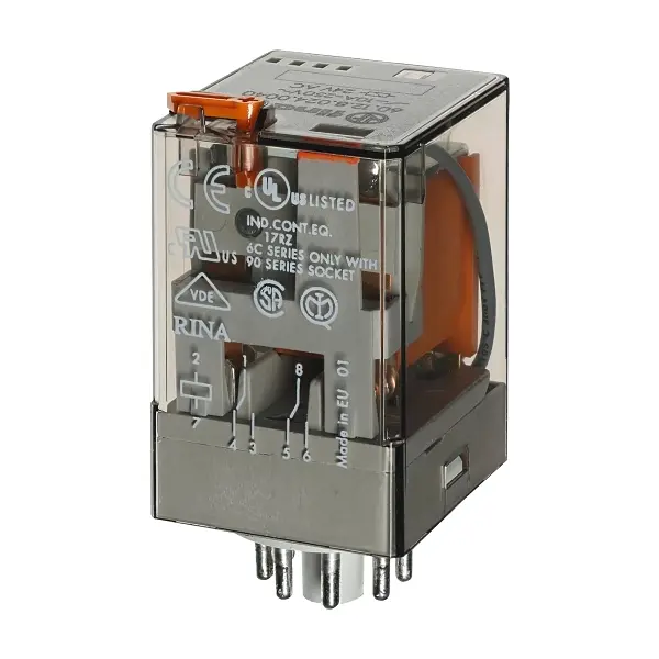 GP RELAY 10A 2CO 24VDC COIL W/PB+MI