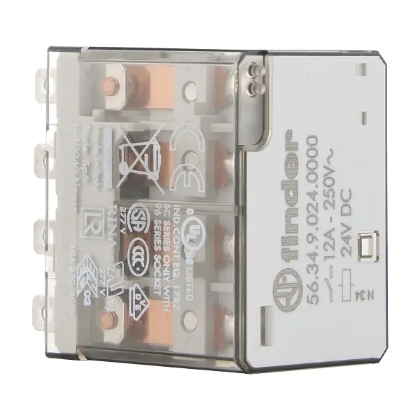 [563424VDC] MINIATURE POWER RELAY 12A 4CO 24VDC COIL