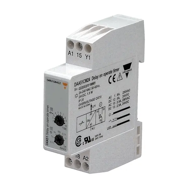 TIMER ON DELAY 24VDC/24-240VAC SUPPLY 1 C/O 01.S-100H 17.5mm