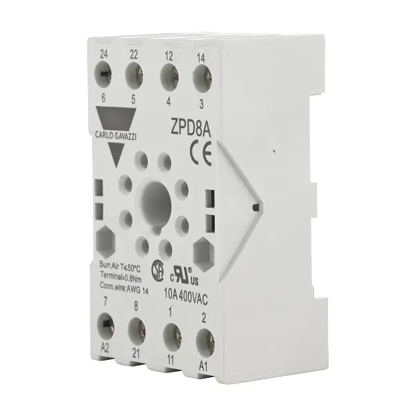 TIMER 8 PIN PLUG IN BASE FOR CARLO GAVAZZI TIMERS & RELAYS