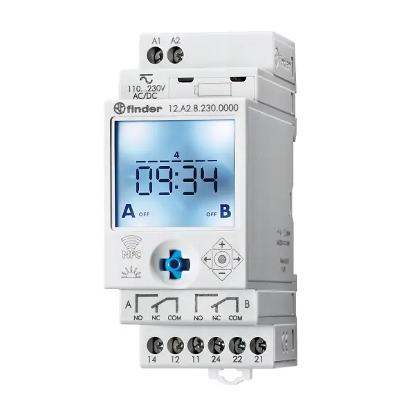 TIME SWITCH 2C/O 50MEM 230V AC ASTRO NFC 12.A2.8.230.0000