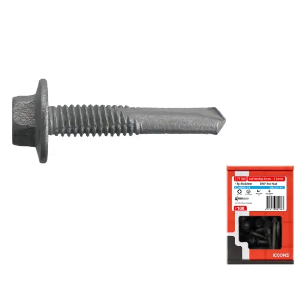 [TT190] Trade Tub of 100 - Self Drilling Hex 5 Series - Fine Thread (32mm)