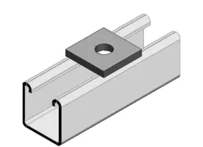 E1062 - M8 FLAT PLATE FITTING - HDG