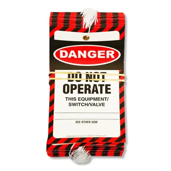 "DANGER - DO NOT OPERATE" SYNTHETIC TAGS / SAFETY TAGS