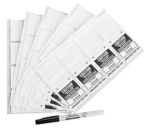 SELF LAMINATING TEST TAGS / APPLIANCE TEST TAGS