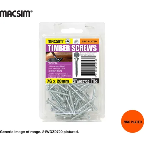 [21WDZ1030] 10G TIMBER SCREW ZINC PLATE