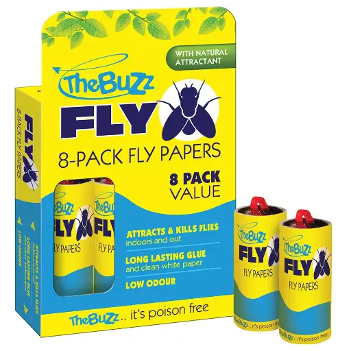 [BUZZFLYPAPER8] 8-Pack Fly Papers