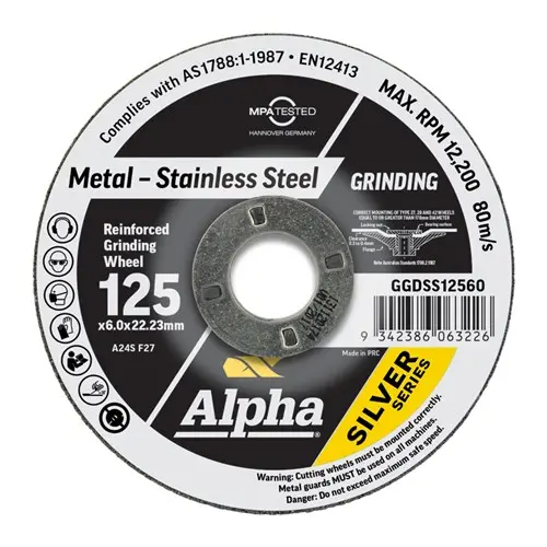 Grinding Disc 6mm Stainless Silver Series
