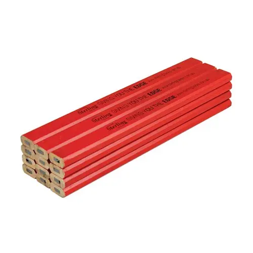 [SCP01] Red STERLING Carpenters Pencil 12 PACK