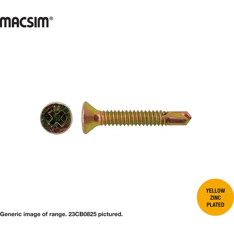 [23CB1030] 10g Self Drilling Countersunk Head Screw - For Metal ZP