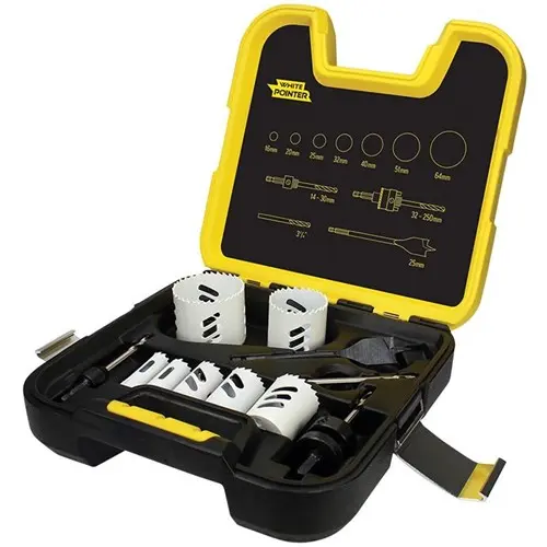 [HSKELW11] Electricians 11 Piece: White Pointer Holesaw Kit