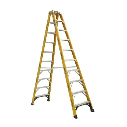 Double Sided A-Frame Ladder Fibre Glass 180KG Heavy Duty