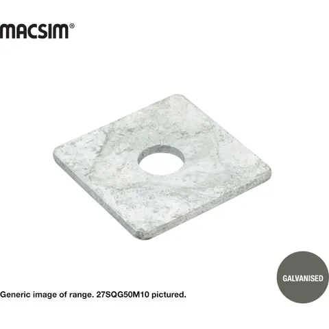 [27SQG40M10] 40 X 40 X 3 X M10 GAL. SQ. WASHER