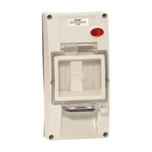 NHP ISO RCD COVER 2 GANG 